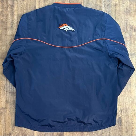 NFL Denver Broncos Reebok Men’s VTG On Field Embroidered Pullover Windbreaker L - Picture 9 of 9